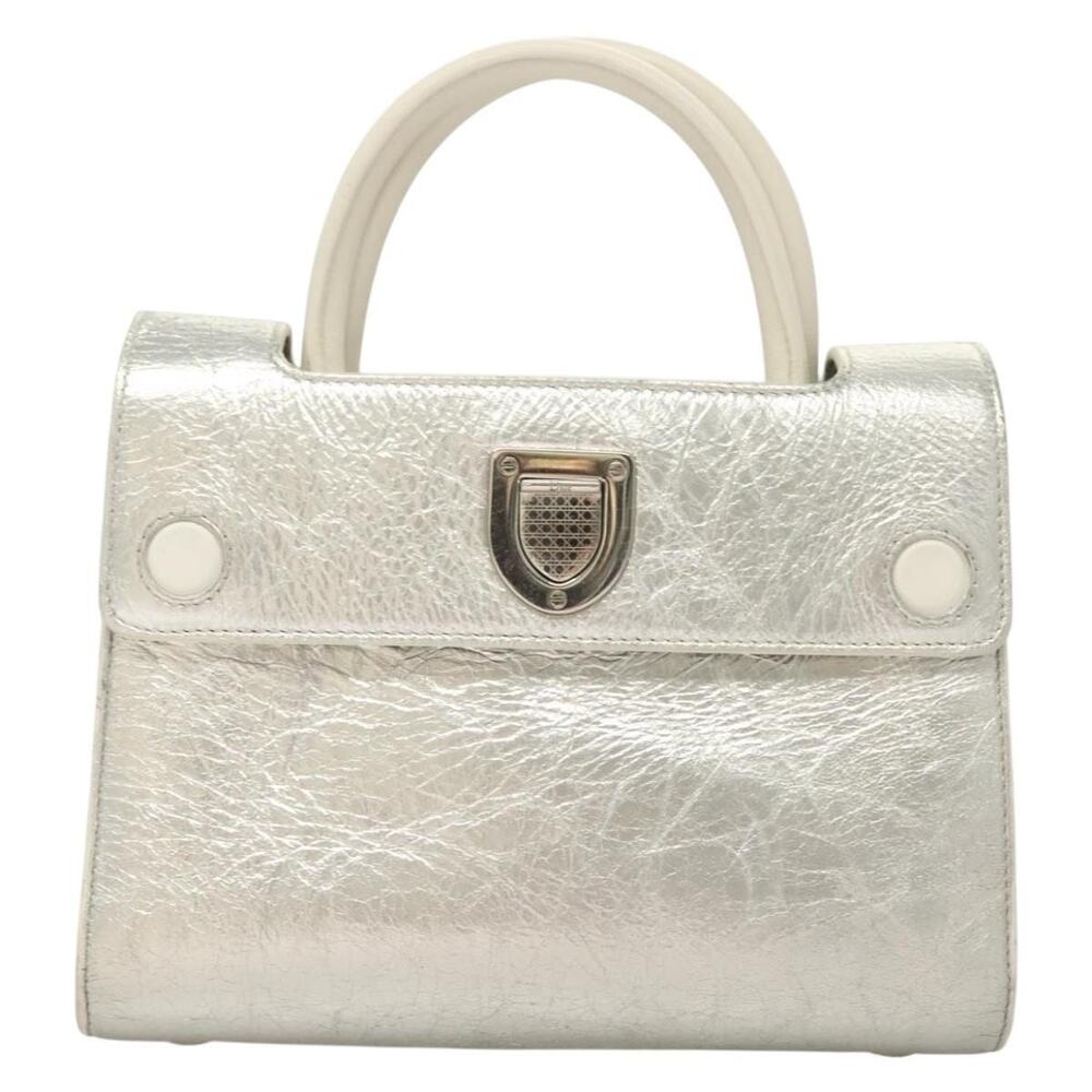Dior Leather Ever Mini Handbag Silver